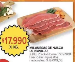 X$ - MILANESAS DE NALGA DE NOVILLO