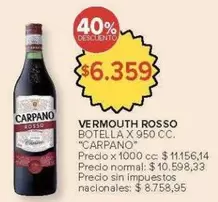 Carpano - VERMOUTH ROSSO