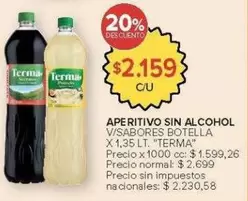 Terma - Aperitivo sin alcohol / Sabores botella