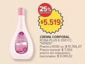 Hinds - CREMA CORPORAL