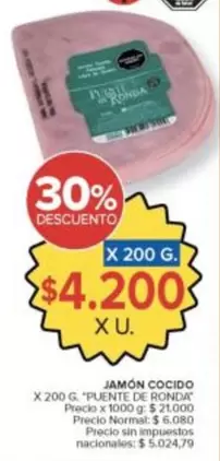 X$ - JAMÓN COCIDO "PUENTE DE RONDA"