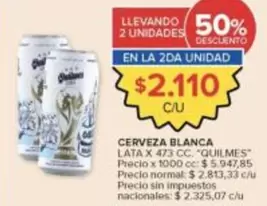 Quilmes - CERVEZA BLANCA LATA