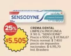 Sensodyne - CREMA DENTAL LIMPIEZA PROFUNDA