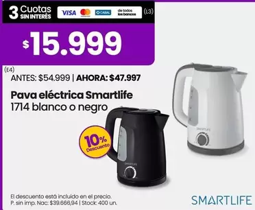 Smartlife - Pava eléctrica  1714