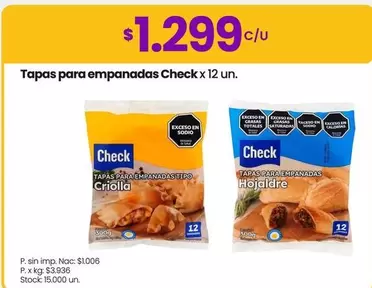 X$ - Tapas para empanadas