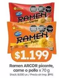 Arcor - Ramen picante, carne o pollo