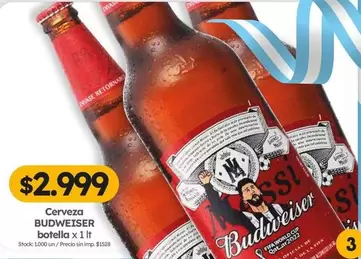 Budweiser - Cerveza botella
