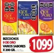 9 de oro - BIZCOCHOS 9 DE ORO