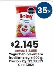 Ilolay - Yogur bebible entero frutilla