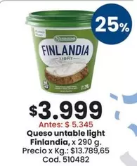 Finlandia - Queso untable light