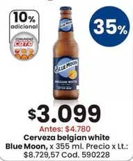 Coto - Cerveza belgian white Blue Moon