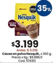 Nesquik - Cacao en polvo