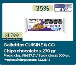 Cuisine - Galletitas Chips chocolate