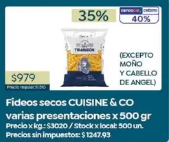 X$ - Fideos secos CUISINE & CO
