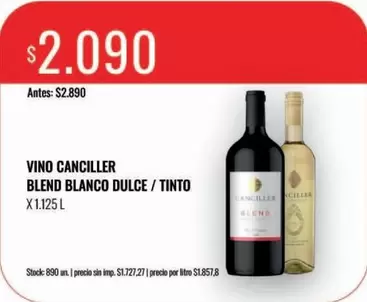 Canciller - VINO CANCILLER BLEND BLANCO DULCE / TINTO
