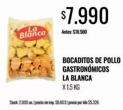 La Blanca - BOCADITOS DE POLLO GASTRONÓMICOS