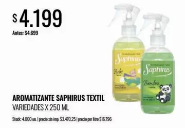 Saphirus - AROMATIZANTE TEXTIL