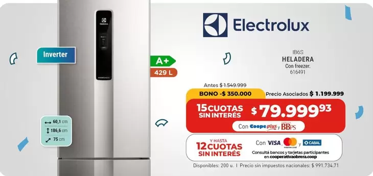Electrolux - HELADERA