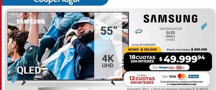 Samsung - QLED TV 55" 4K UHD
