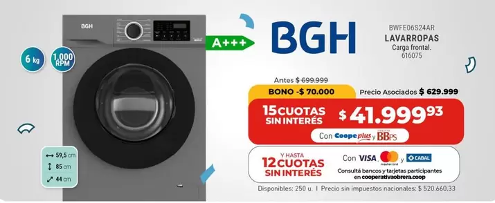 BGH - LAVARROPAS Carga Frontal