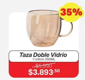 Taza Doble Vidrio