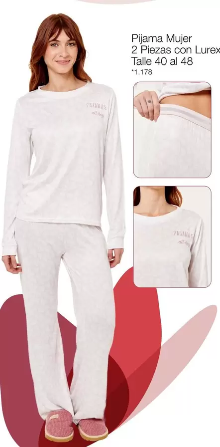 Pijama Mujer 2 Piezas con Lurex