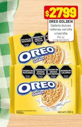 Oreo - Galleta dulces rellenas vainilla c/vainilla