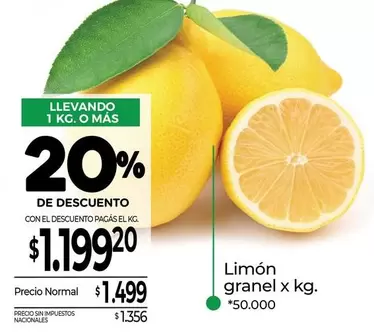 X$ - Limón granel