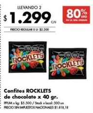 Rocklets - Confites ROCKLETS de chocolate