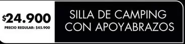 SILLA DE CAMPING CON APOYABRAZOS