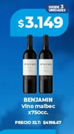 Benjamin - Vino malbec