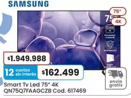 Samsung - Smart Tv Led 75" 4K QN75Q7FAAGCZB