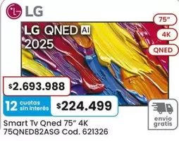 LG - Smart Tv Qned 75" 4K 75QNED82ASG