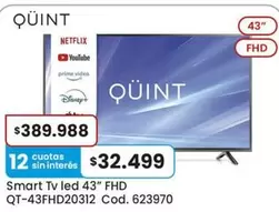 Prime - Smart Tv led 43" FHD QT-43FHD20312