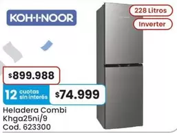 Koh-i-noor - Heladera Combi Khga25ni/9 Cod. 623300
