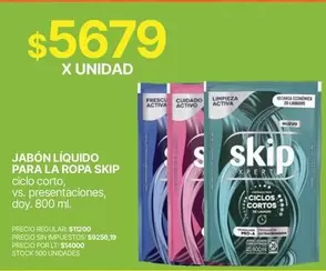 Skip - JABÓN LÍQUIDO PARA LA ROPA