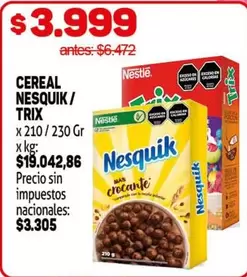 Nesquik - CEREAL NESQUIK / TRIX