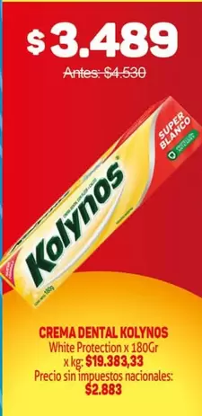 Kolynos - CREMA DENTAL