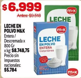M&K - LECHE EN POLVO
