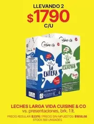 Cuisine - LECHES LARGA VIDA