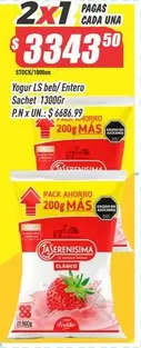 Una - Yogur LS beb/ Entero Sachet