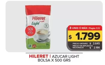 Hileret - AZUCAR LIGHT BOLSA