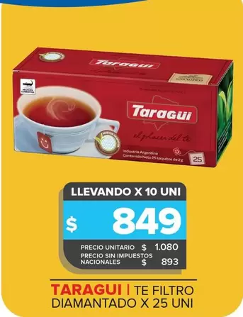 Taraguí - TE FILTRO DIAMANTADO