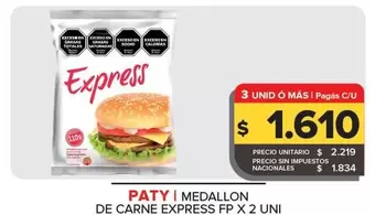 Express - MEDALLON DE CARNE FP X 2 UNI