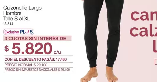 XL - Calzoncillo Largo Hombre
