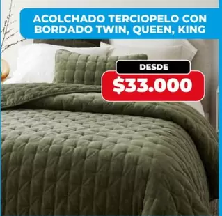 King - ACOLCHADO TERCIOPELO CON BORDADO