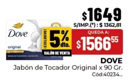 Dove - Jabón de Tocador Original