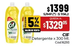 Cif - Detergente x 300 Ml.