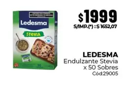 Ledesma - Endulzante Stevia x 50 Sobres Cód:29005