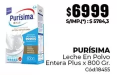 Purísima - Leche En Polvo Entera Plus x 800 Gr.